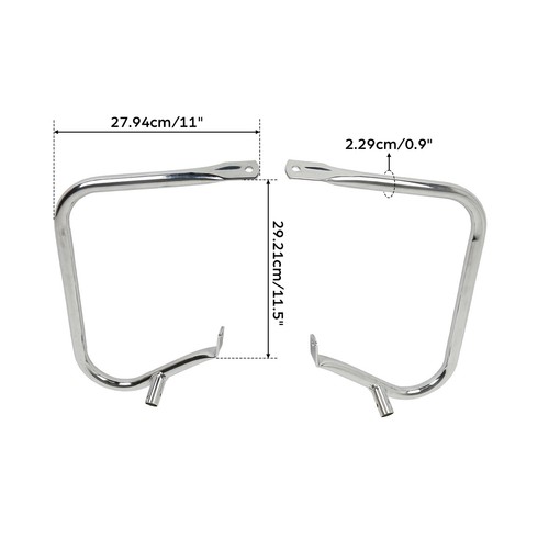 Chrome hard saddlebag guards - chrome,